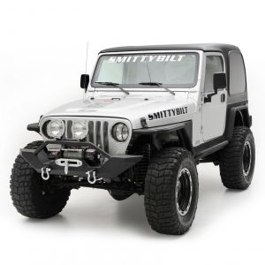 SmittyBilt XRC Front Bumper In Textured Black For 1997-06 Jeep Wrangler TJ & TLJ Unlimited Models 76800