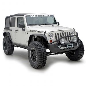 SmittyBilt XRC Fender Flare Set in Black Textured For 2007-18 Jeep Wrangler JK 2 Door & Unlimited 4 Door Models 76837