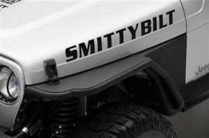 SmittyBilt XRC Front Tube Fender Set With Built in Flare In Black Textured For 1987-95 Jeep Wrangler YJ Models 76863
