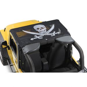 Vertically Driven Products KoolBreez Brief Top With Pirate Flag For 1976-91 Jeep CJ-7 & Wrangler YJ 7691JKB-2