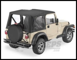 BESTOP Replace-A-Top With Clear Windows In Sailcloth Black Denim For 1997-02 Jeep Wrangler TJ Models 79122-01
