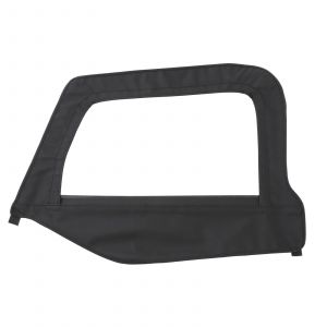 SmittyBilt Soft Upper Door Skin Driver Side With Frame In Black Denim For 1997-06 Jeep Wrangler TJ & TLJ Unlimited Models 79415