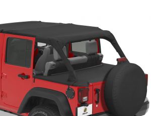 BESTOP Duster Deck Cover In Black Diamond For 2007-18 Jeep Wrangler JK Unlimited 4 Door Models 9003135