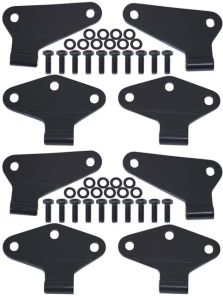 Kentrol Body Door Hinge Set in Black Texture For 2007-18 Jeep Wrangler JK 4 Door Models (8-Piece) 80581