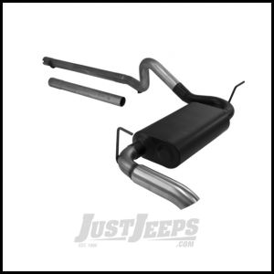 FlowMaster Force II Cat Back System 409 Stainless Steel With Single Side Exit For 2007-18 Jeep Wrangler JK 2 Door & Unlimited 4 Door Models (Includes Extension to Cat) 817514