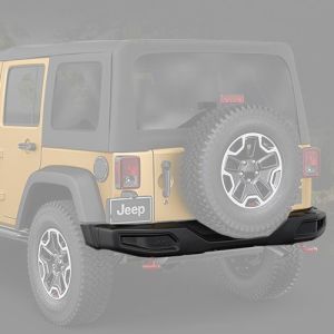 MOPAR (Black) Rear Rubicon 10th Anniversary Off-Road Bumper For 2007-18 Jeep Wrangler JK 2 Door & Unlimited 4 Door Models 82213654