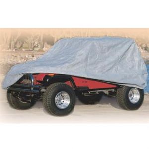 SmittyBilt Complete Jeep Cover With Storage Bag, Lock & Cable In Grey For 2004-06 Jeep Wrangler TLJ Unlimited 825