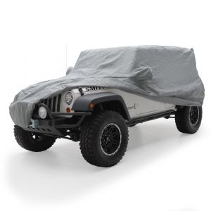 SmittyBilt Complete Jeep Cover With  Storage Bag, Lock & Cable For In Grey 2007-18 Jeep Wrangler JK Unlimited 4 Door 835