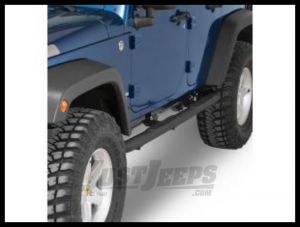 Rampage (Black Gloss) Endurance Side Bars For 2007-18 Jeep Wrangler JK Unlimited 4 Door Models 8628