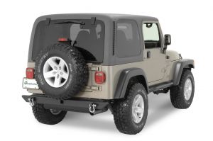 Rock Hard 4X4 Rock Hard Rear Bumper For 76-06 Jeep CJ, Wrangler YJ, TJ & Unlimited RH2001-AC