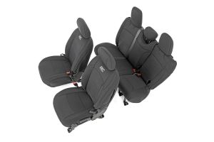 Rough Country Front & Rear Seat Covers for 18-23 Jeep Wrangler JL Unlimited without Arm Rest 91010