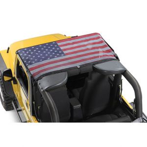 Vertically Driven Products KoolBreez Brief Top With American Flag For 1992-95 Jeep Wrangler YJ 9295JKB-1