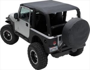 SmittyBilt Strapless Extended Brief Top In Black Diamond For 2004-06 Jeep Wrangler TLJ Unlimited 93735