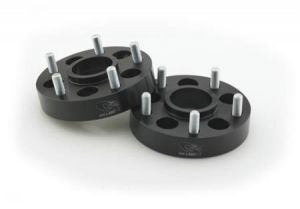 G2 Axle & Gear Billet Aluminum 1.25" Wheel Adapters Black Anodized for Jeeps Changing bolt pattern from 5x4.5" to 5x5.5" 94-6585-125