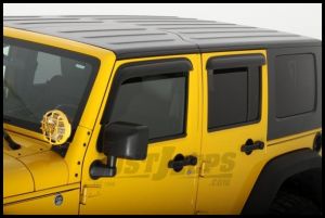 Auto Ventshade Ventvisors (4 Piece Kit) In Smoked Black For 2007-18 Jeep Wrangler JK Models 94249