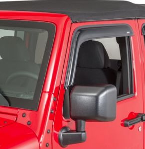 AVS Ventvisor Window Deflector Set (Smoked) For 2018+ Jeep Wrangler JL 2 Door Models 92467
