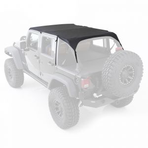SmittyBilt Strapless Extended Brief Top In Black Diamond For 2010+ Jeep Wrangler JK Unlimited 4 Door 94635