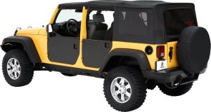 BESTOP Element Front Doors Paintable Enclosure Kit For 2007-18 Jeep Wrangler JK 2 Door & Unlimited 4 Door Models 51803-01