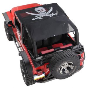 Vertically Driven Products KoolBreez Full Roll Bar Top With Pirate Flag For 1997-06 Jeep Wrangler TJ 9702FJKB-2