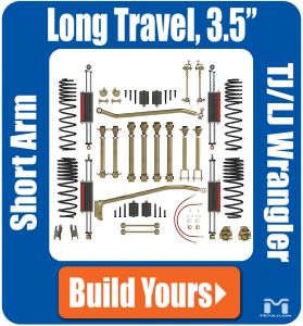 MetalCloak 3.5" Long Travel, Short Arm Suspension & Lift Kit (Base Kit) for 97-06 Jeep Wrangler TJ, TLJ A0235