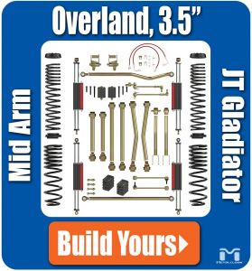 MetalCloak 3.5" Rocklander Overland Suspension & Lift Kit (Base Kit) for 20+ Jeep Gladiator JT A3835