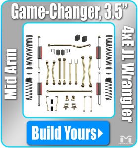 MetalCloak 3.5" Game-Changer Suspension & Lift Kit (Base Kit) for 21+ Jeep Wrangler JL 4xE A6235