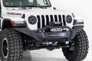ADD Offroad Stealth Fighter Full Length Front Bumper with Hoop for 18+ Jeep Wrangler JL & 20+Gladiator JT Rubicon with Winch Mount F961692080103