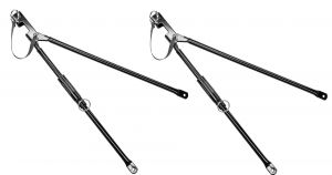 MasterTop Adjustable Spreader Bars for 87-95 YJ Factory Soft Top Bow Systems 15430101