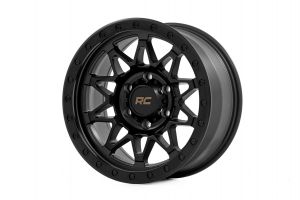 Rough Country 78 Series Wheel Simulated Beadlock Black 17x8.5 6x5.5 +0mm 78170912B