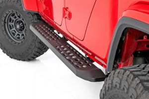 Rough Country RPT2 Running Board Black for 20-26+ Jeep Gladiator JT 
