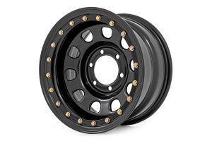 Rough Country Steel Simulated Bead Lock Wheel Black 16x8 6x5.5 4.25 Bore -12 RC51-6883SL