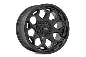 Rough Country 80 Series Wheel One-Piece Semi Gloss Black 20x10 6x5.5 -19mm 80201812A