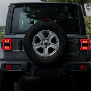 American Modified LED Tail Lights for 18-24+ Jeep Wrangler JL, JLU AMJPCA03302-