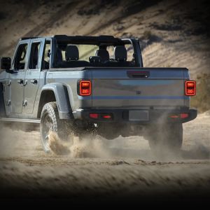 American Modified Smoked Black LED Tail Lights for 20-24+ Jeep Gladiator JT AMJPEC00201
