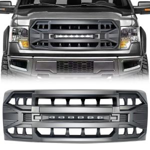 AMERICAN MODIFIED Armor Grille with LED Off-Road Lights - Matte Black for 09-14 Ford F-150 AMFMAA00114