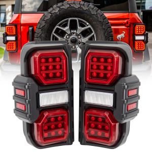 AMERICAN MODIFIED Raptor Style LED Tail Lights - Black Housing - Red Lens for 21-25 Ford Bronco AMFMEC00202