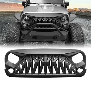 AMERICAN MODIFIED SHARK GRILLE - MATTE BLACK for 07-17 Jeep Wrangler,2018 Jeep Wrangler JK AMJPAA00106