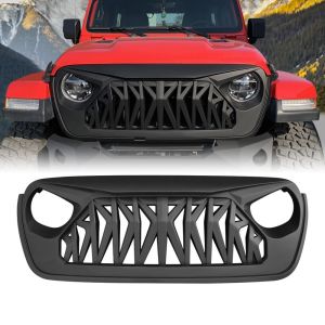 AMERICAN MODIFIED SHARK GRILLE - MATTE BLACK for 18-24 Jeep Wrangler,20-24 Jeep Gladiator AMJPCA00101