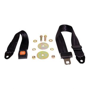 Crown Automotive Rear 2-Point Non-Retractable Seat Belt for 76-95 Jeep CJ and Wrangler YJ BELT1B