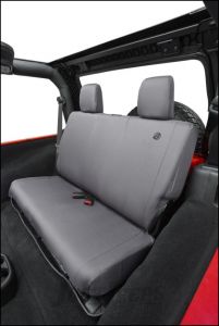 BESTOP Custom Tailored Rear Seat Covers In Charcoal For 2008-12 Jeep Wrangler JK 2 Door & Unlimited 4 Door Models 29281-09