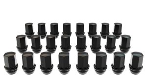 AEV Black Lugnut Kit 24 Piece 14x1.5 OE Style 7/8 Hex 1.78 For 2018-2025 JL Wrangler|2020-2025 JT Gladiator |2023-2025 Chevrolet Colorado |2023-2025 GMC Canyon|2019-2025 Chevrolet Silverado 1500|2019-2025 GMC Sierra 1500 29060013AA