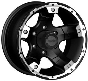 Black Rock Viper Series 900 Wheels in Black with Machined Accents for 55-86 Jeep CJ 900BCJ-