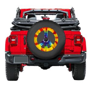 Boomerang Enterprises Peace Sign Logo Tire Cover for 18+ Jeep Wrangler JL, JLU TC-PS-Y-