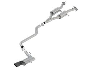 Borla T-304 S-Type Cat-Back Exhaust w/ Black Chrome Tip for 14-18 Jeep Grand Cherokee WK2 with 3.6L 140748BC