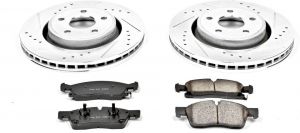 Power Stop Front Z23 Evolution Sport Performance 1-Click Brake Kit with Vented Rotors for 11-13 Jeep Grand Cherokee WK2 K5954