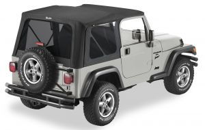 Bestop Replace-A-Top Factor with Tinted Windows In Black Denim For 1997-02 Jeep Wrangler TJ Models 5118015