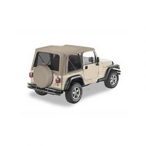 Bestop Replace-A-Top Factor With Tinted Windows In Dark Tan For 1997-02 Jeep Wrangler TJ Models 5118033