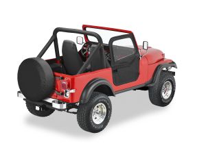 BESTOP 2-Piece Soft Doors In Black Crush For 1976-86 Jeep CJ7 & CJ8 (Wedge Stricker) 5177801