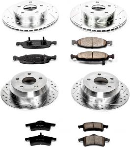 Power Stop Front & Rear Z23 Evolution Sport Performance 1-Click Brake Kit for 99-02 Jeep Grand Cherokee WJ with Teves Calipers K2148