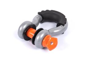 Crawltek Revolution 3/4" D-Ring Shackle in Silver with Orange Pin & Black Isolator CWLTW08101